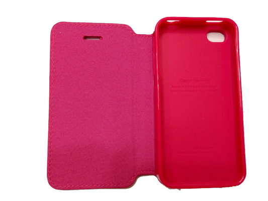 양질 아이폰 5s / 아이폰 5c를 위한 PU 가죽 핸드폰 고정구 빨간 부드러운 플라스틱 판매