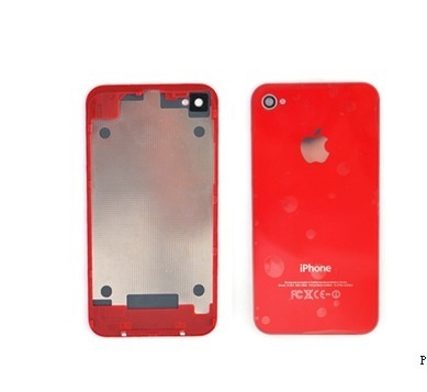 양질 변환 장비 iphone 4 OEM 부속 빨간 뒤표지 유리, 건전지 주거 판매