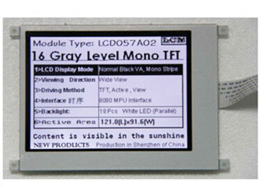양질 6H 5.7 인치 모노럴 TFT LCD 스크린 모듈 QVGA 전달 가능한 긍정 8080 마이크로프로세서 유닛 인터페이스 판매