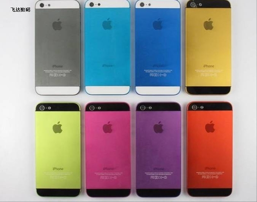 양질 OEM iPhone를 위한 다채로운 건전지 덮개 5개의 예비 품목, 분홍색/황색/로즈/자주색 판매